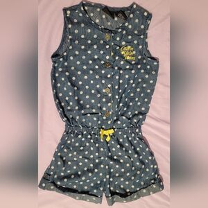 Calvin Klein Kids Cotton Polka Dot Romper
